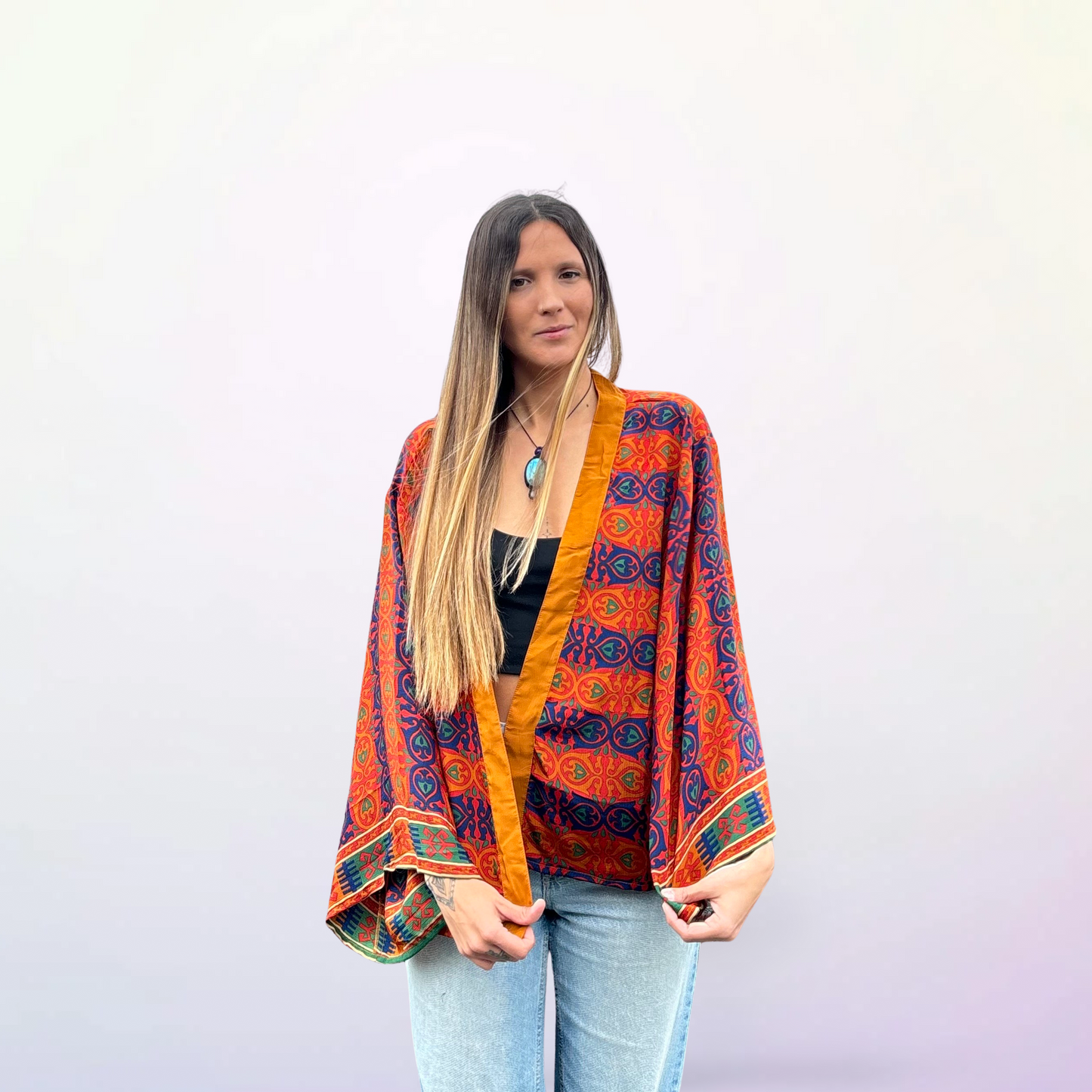 Boho Short Kimono