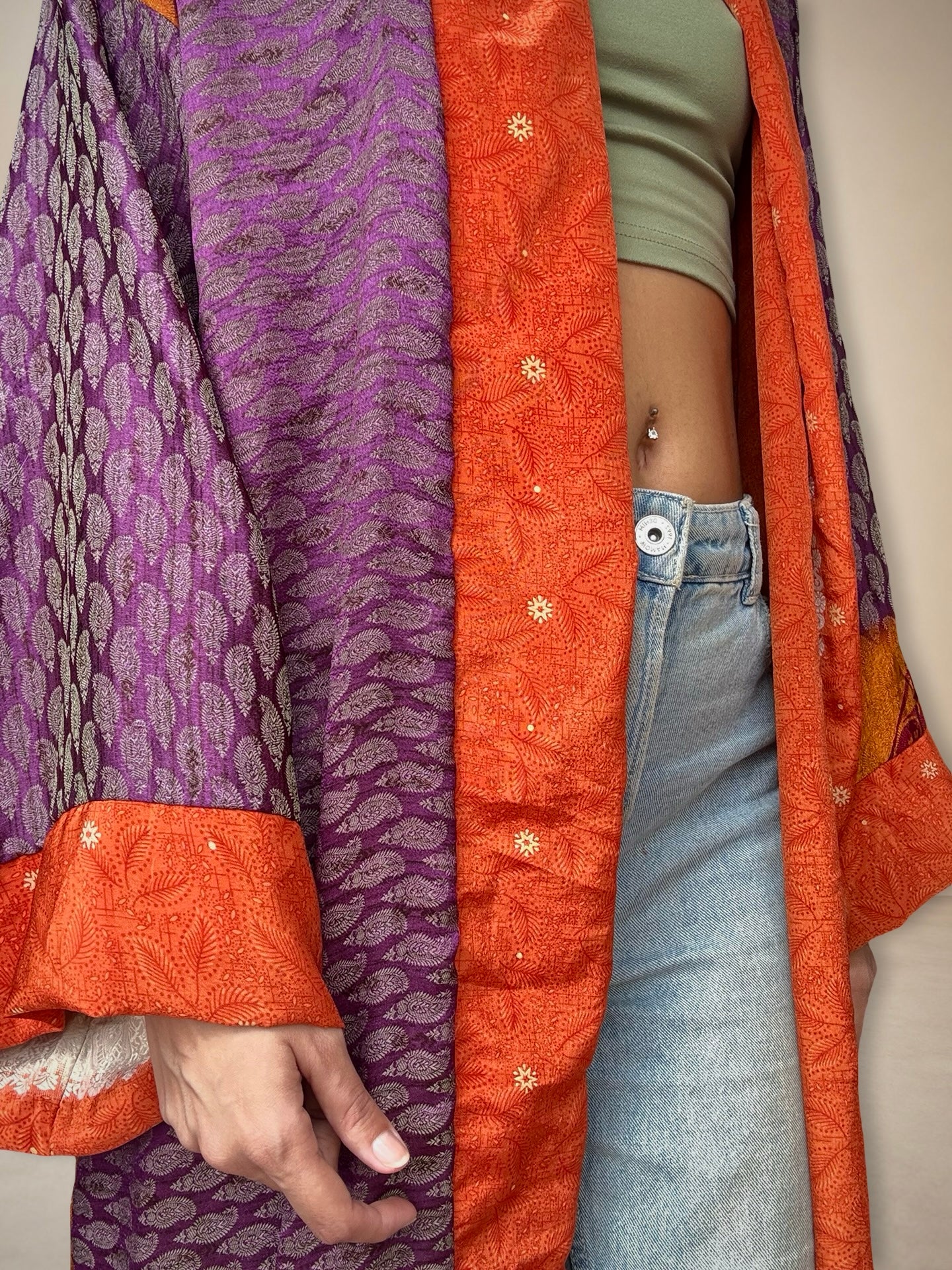 Reversible Silk Kimono