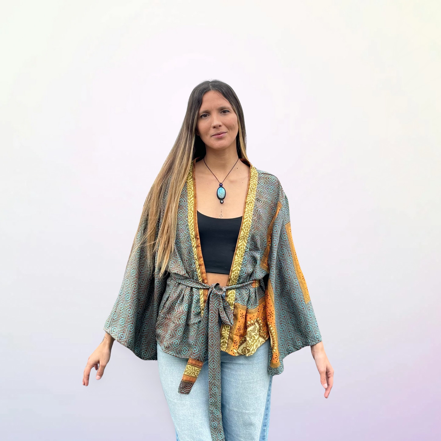 Boho Short Kimono