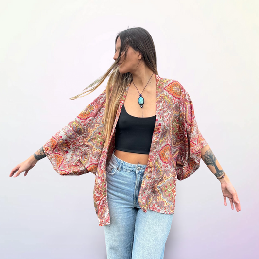 Boho Short Kimono