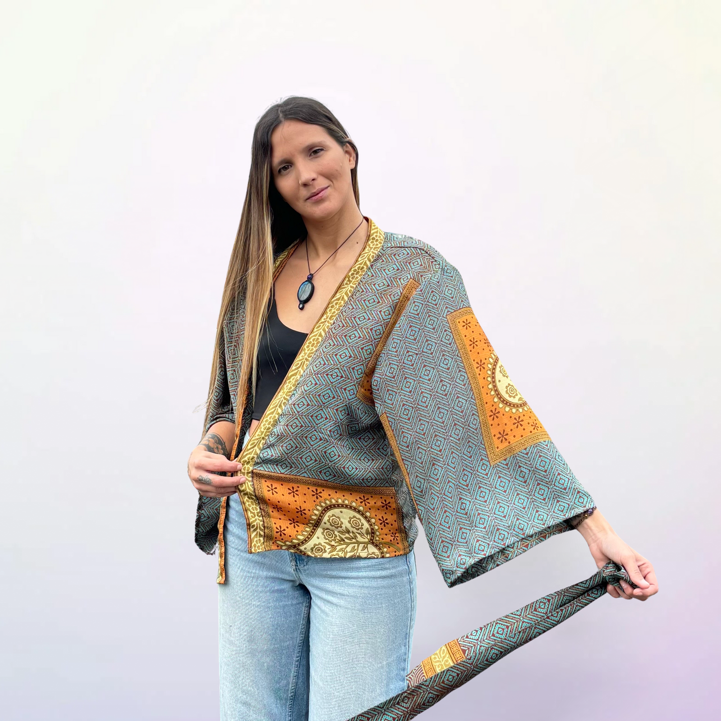 Boho Short Kimono