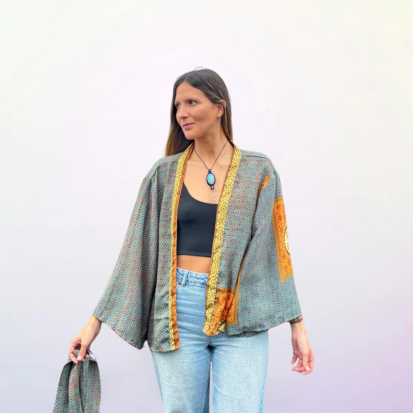 Boho Short Kimono