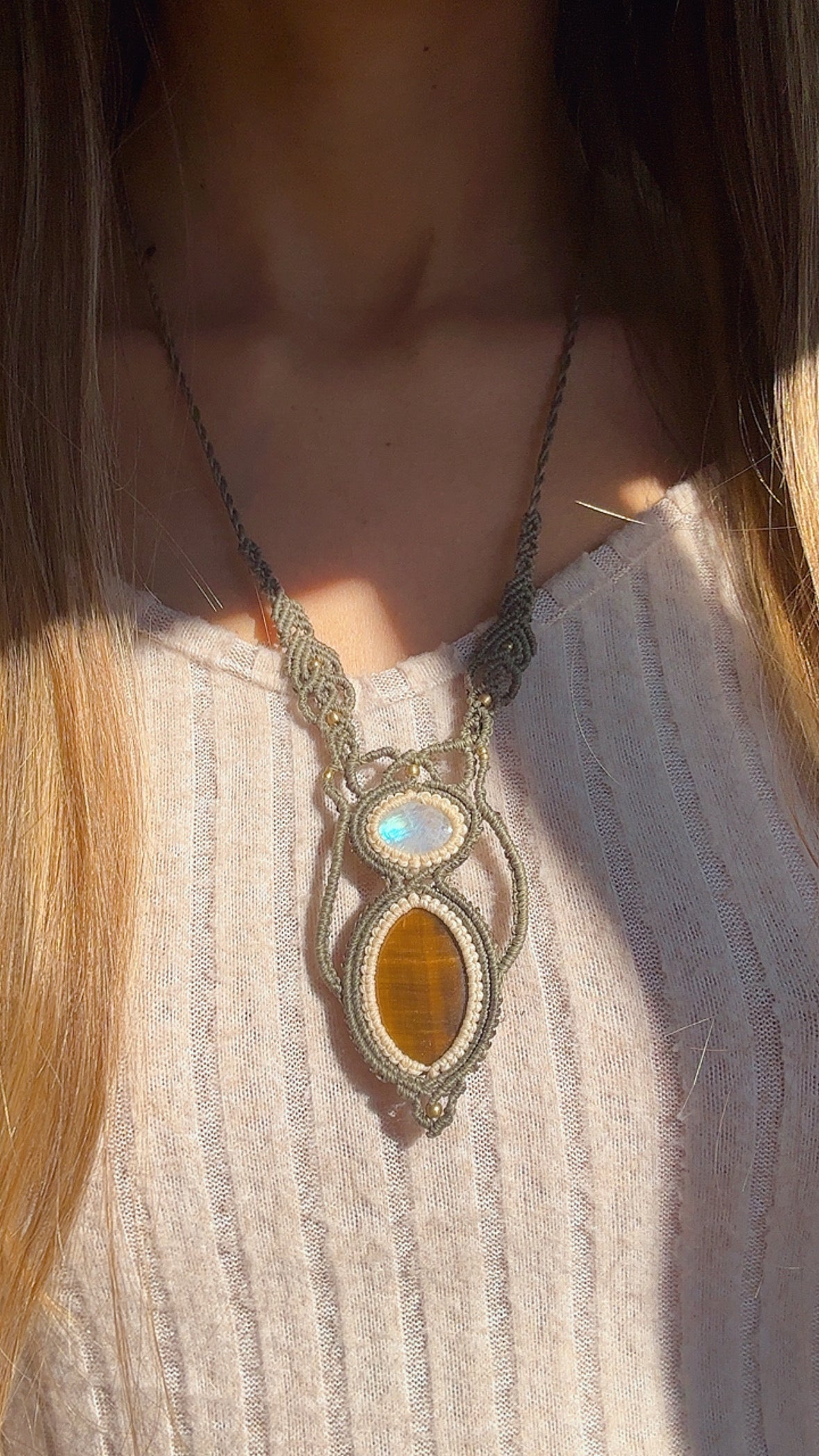 FAIRY NECKLESS TIGER EYE & LABRADORITE