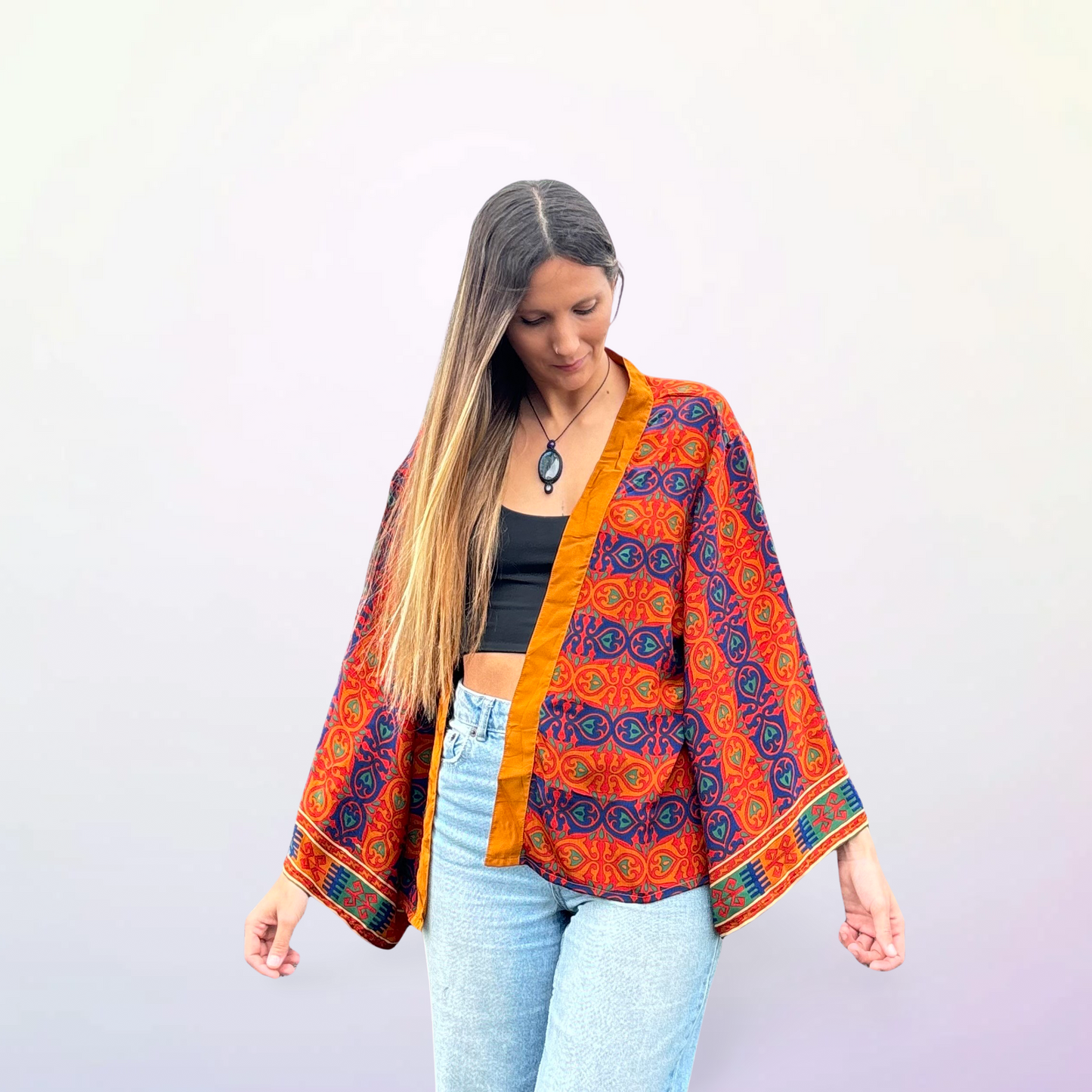 Boho Short Kimono