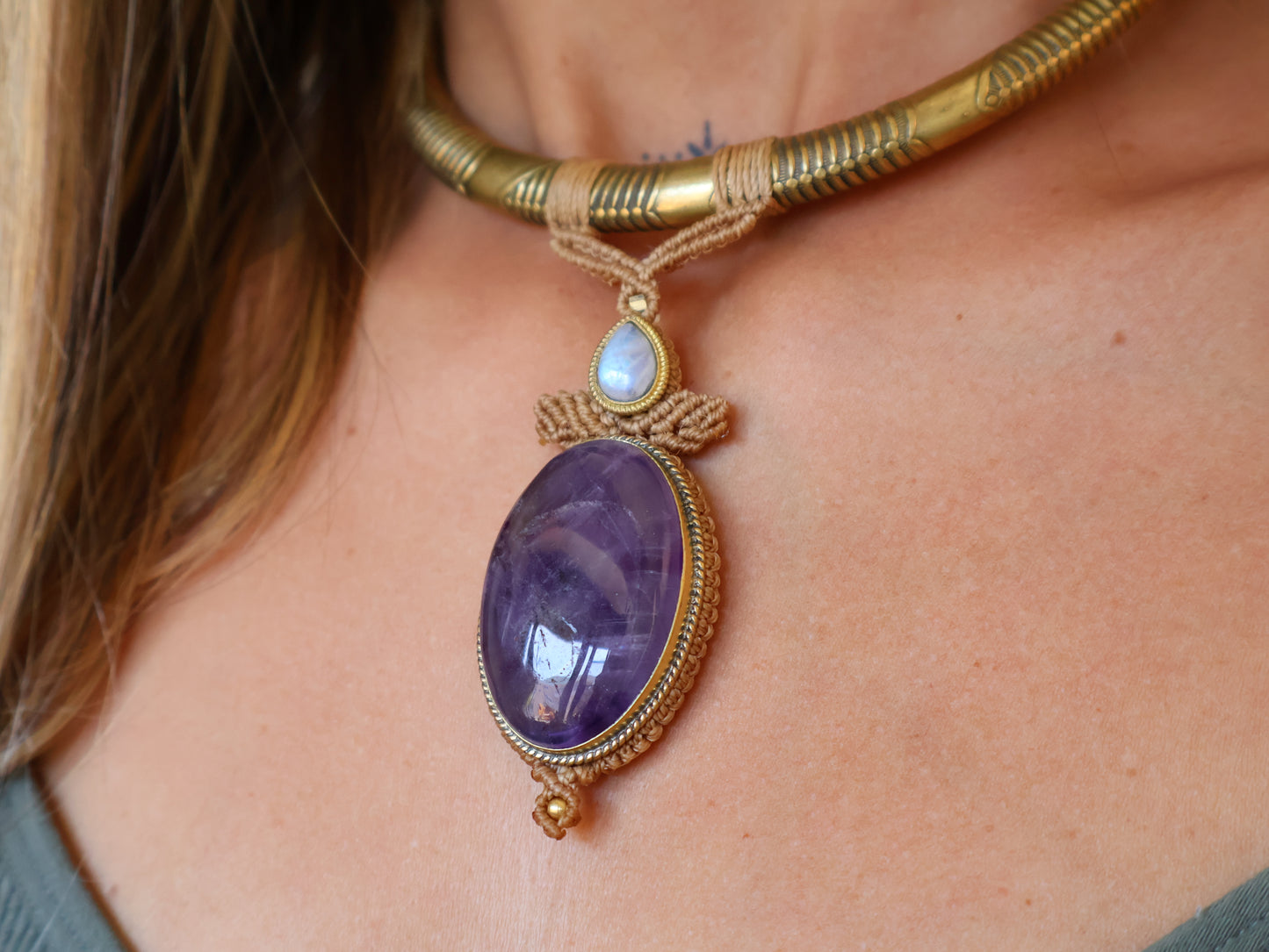 Chocker Amethyst Lune